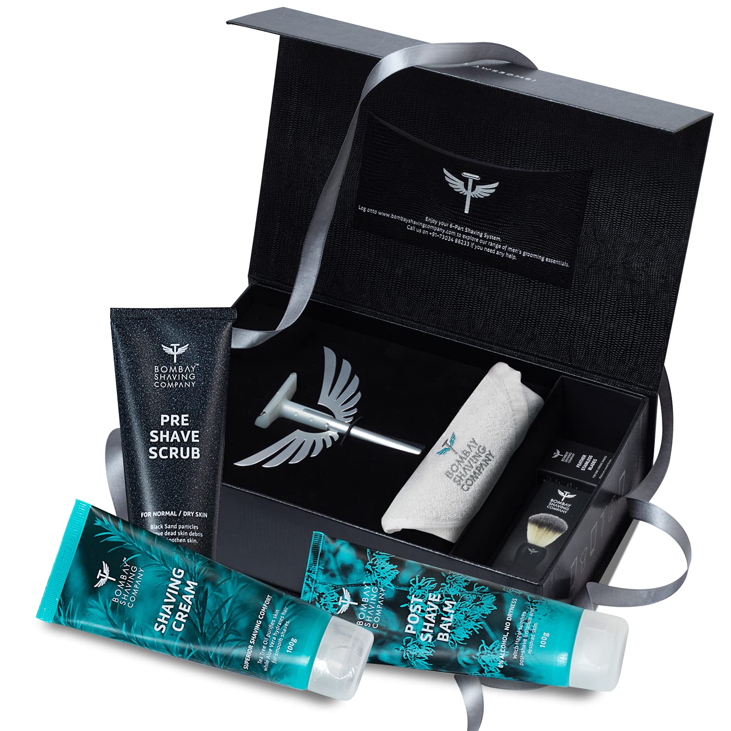 Bombay Shaving Company Premium Shave Kit With Silver Matel Razor